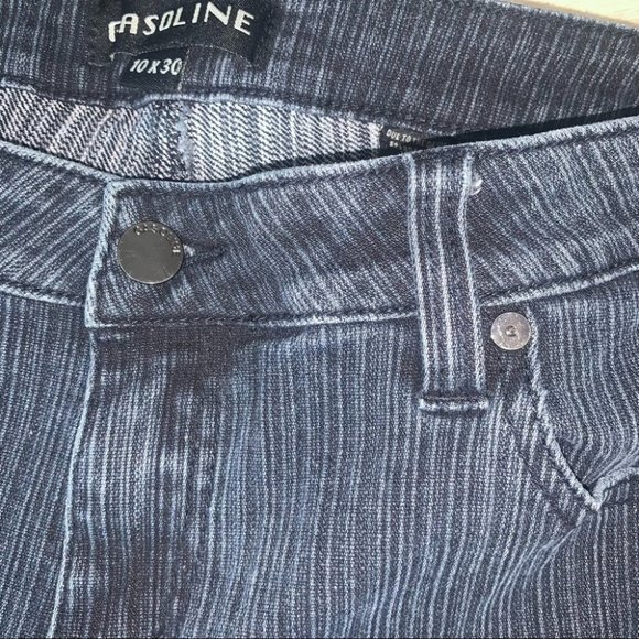Gasoline Jeans Women’s Size 10 US‎ Black Striped Denim Straight Leg - Picture 9 of 11